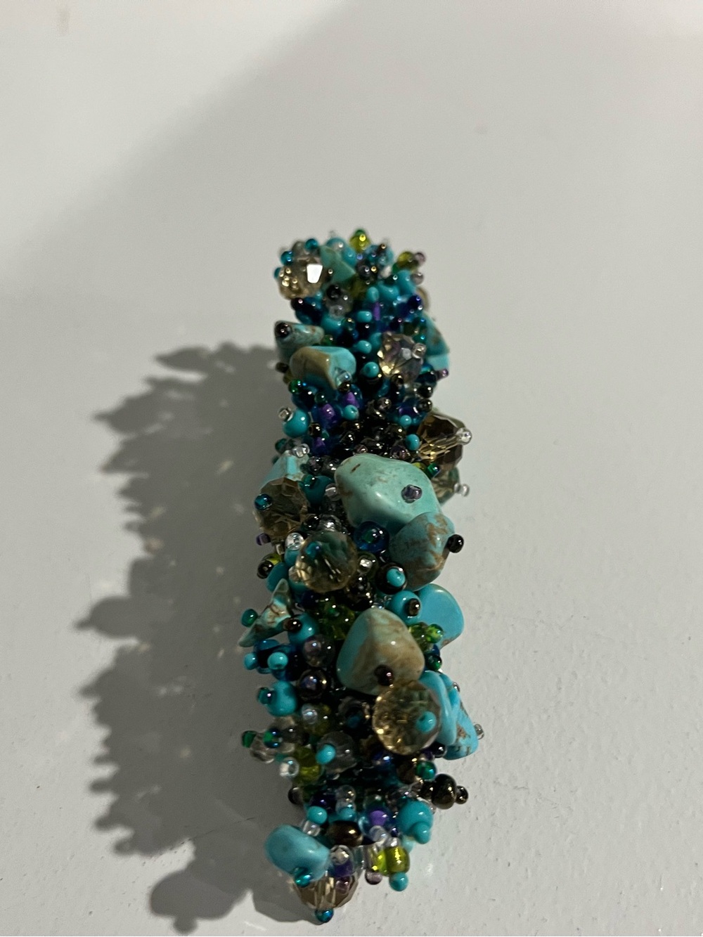 Turquoise Multi-Bead Cluster Bracelet - Women Jewelry